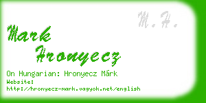 mark hronyecz business card